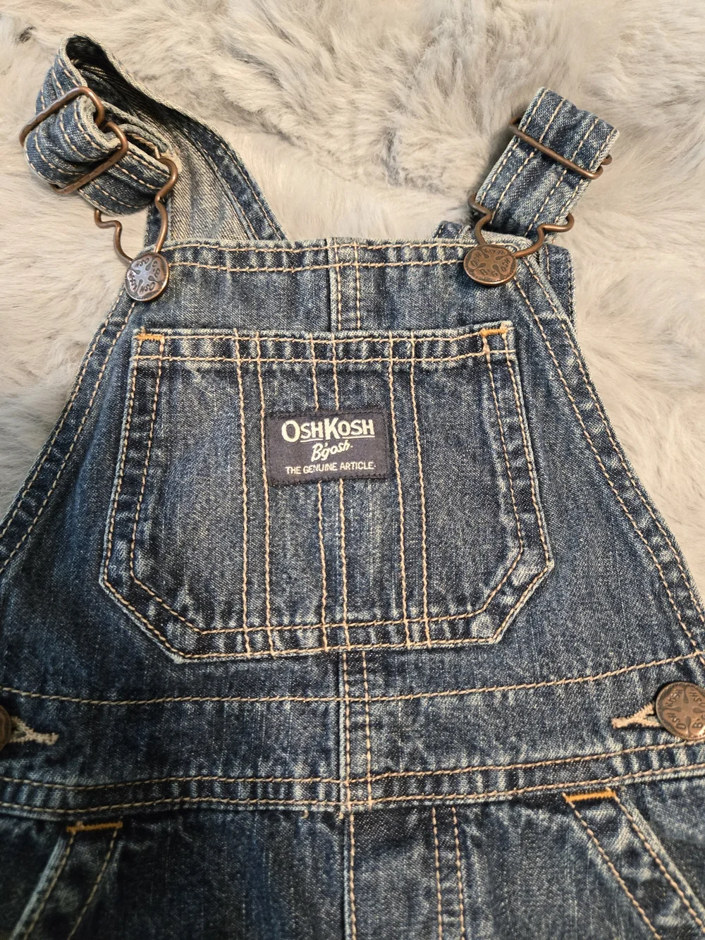 OshKosh B'gosh Dark Wash Carpenter Denim Overalls 24 Months